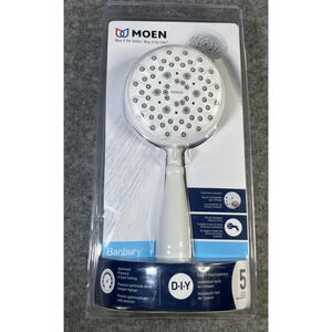 Moen Banbury 23046W 5-Function Handheld Showerhead - Glacier (White) Finish